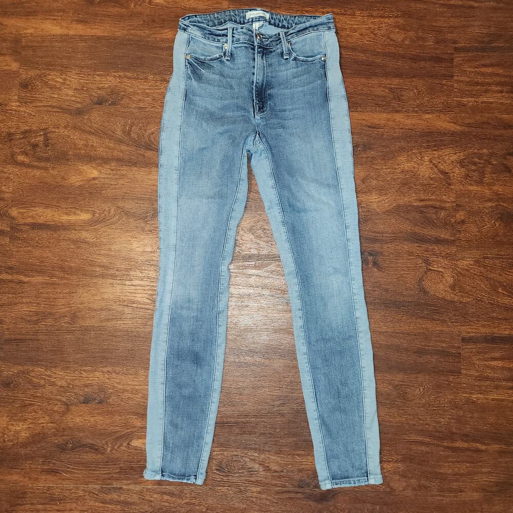 Good American Good Waist Two-Toned High Rise Skinny Jeans, Size 2/26 - Picture 3 of 10